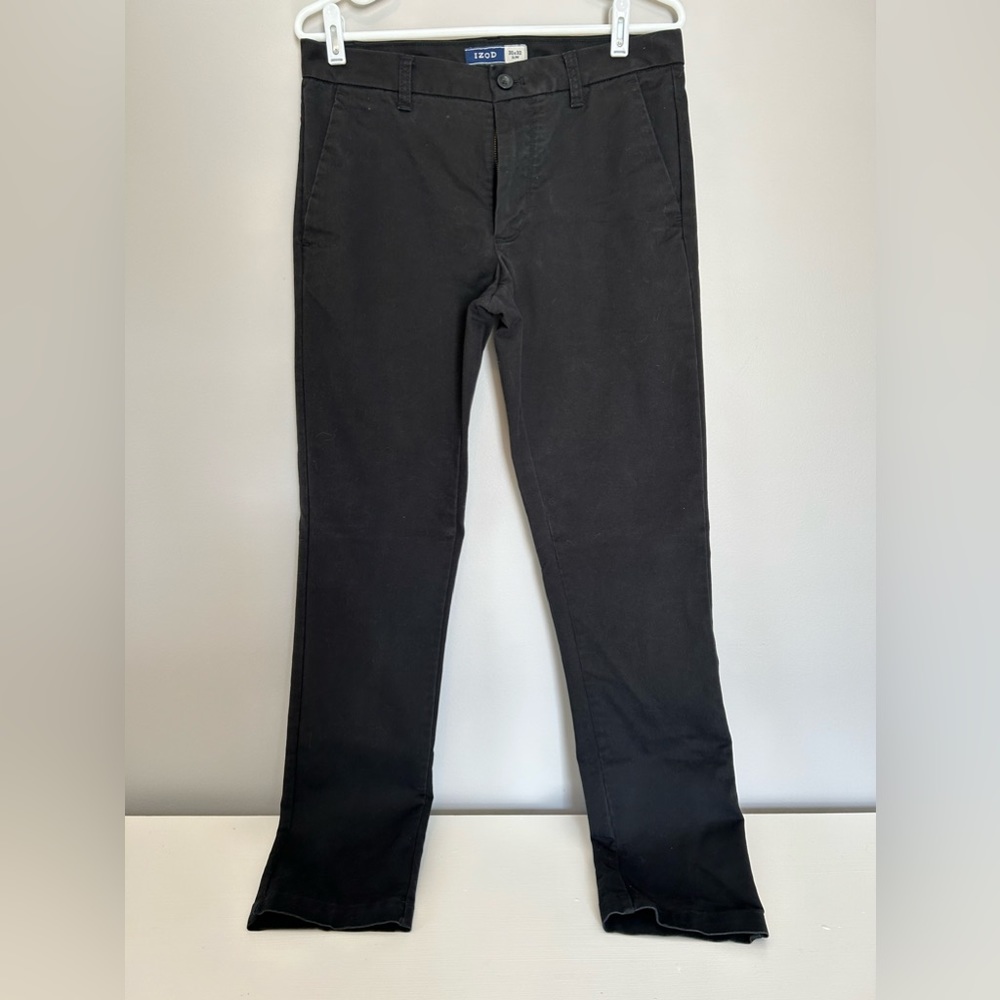 IZOD Men’s black cotton pants - Slim 30x32